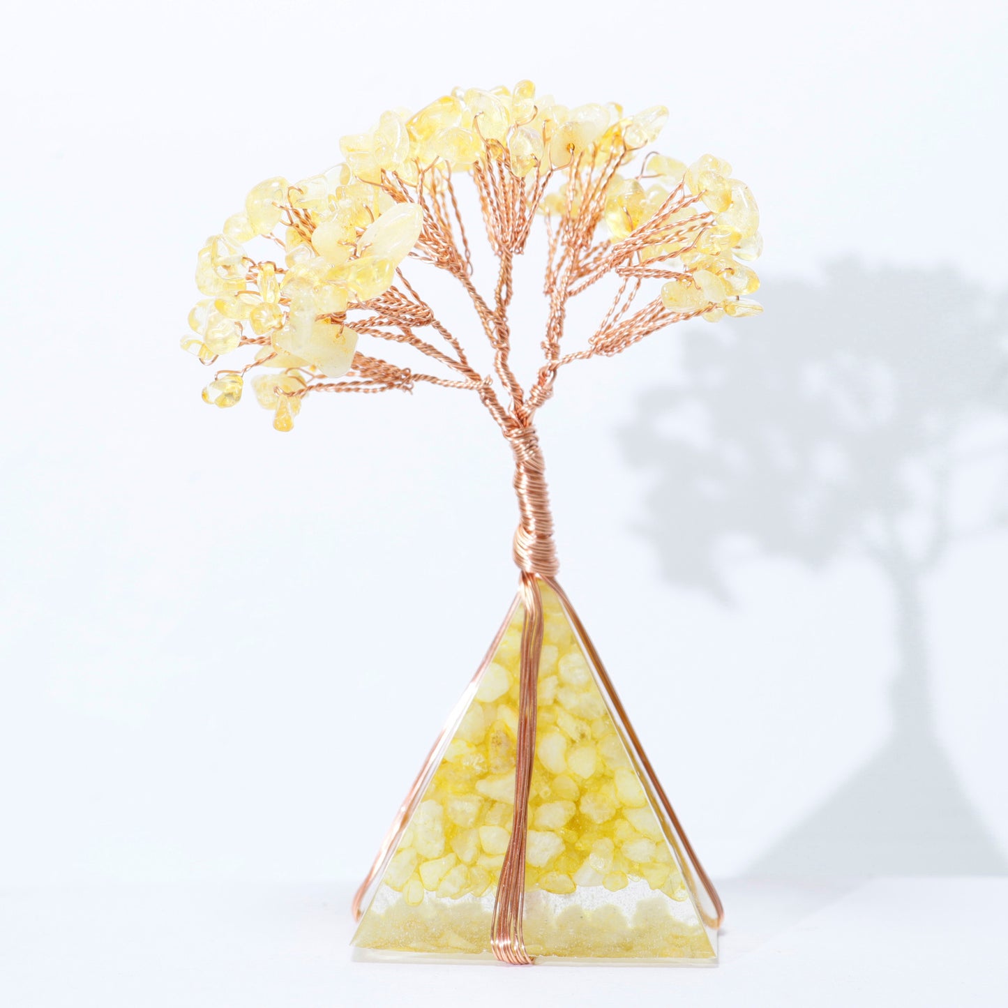 Fortune tree pyramid Crystal Carving,110*50*50mm