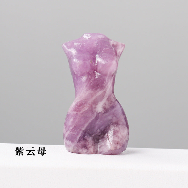 Natural Crystal woman body Crystal Carving