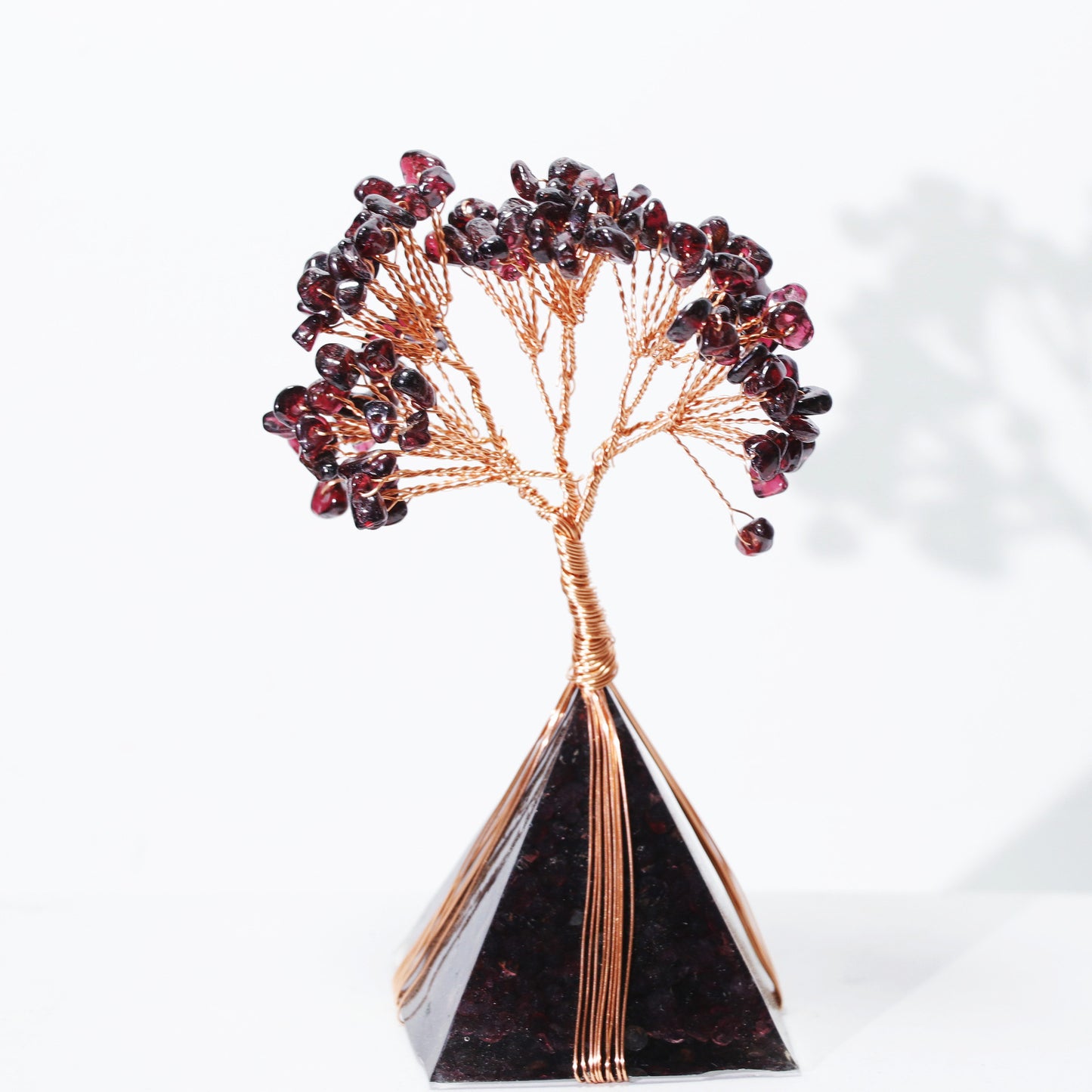 Fortune tree pyramid Crystal Carving,110*50*50mm