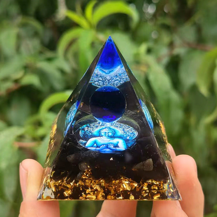 Pyramid Resin Ornaments Crystal Decoration 50mm 80mm