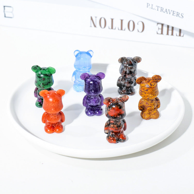 Natural Crystal Bear Break Carving