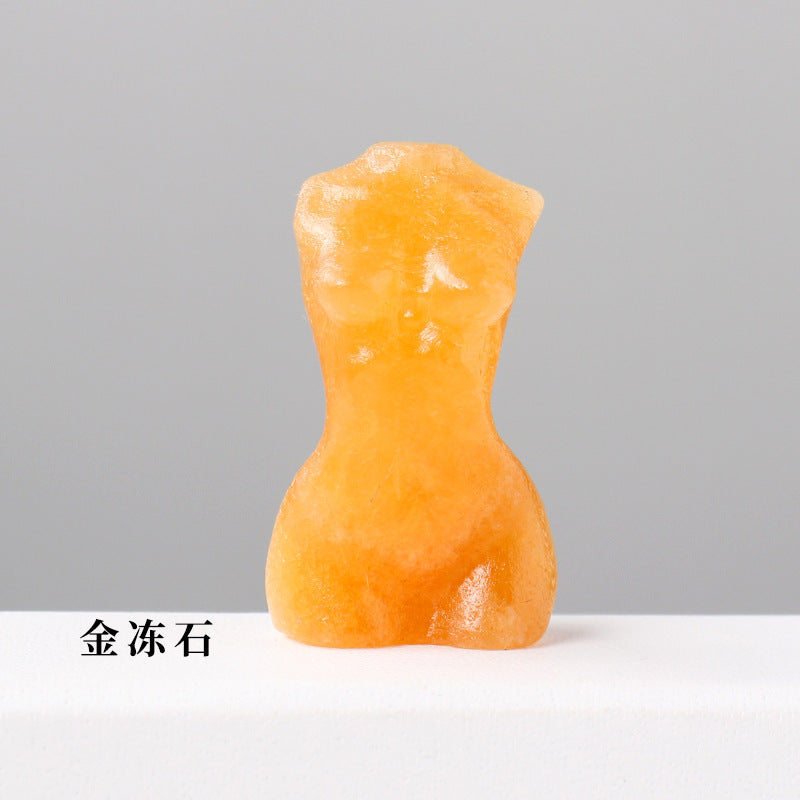 Natural Crystal woman body Crystal Carving