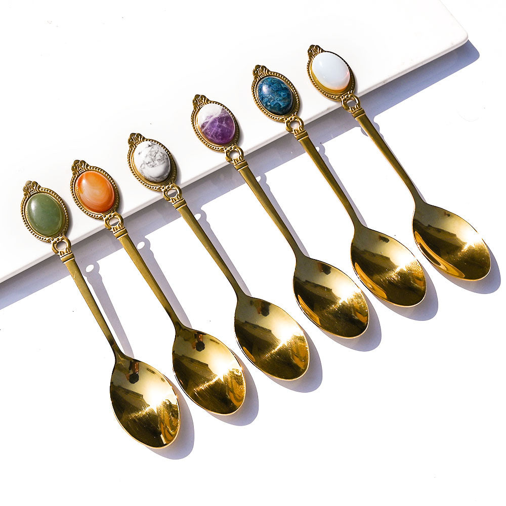 Spoon Crystal Random 1Set= 5pcs,25*130mm