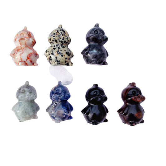 Cute Chicken Crystal Carvings Random 1set =7pcs,24mm*35mm