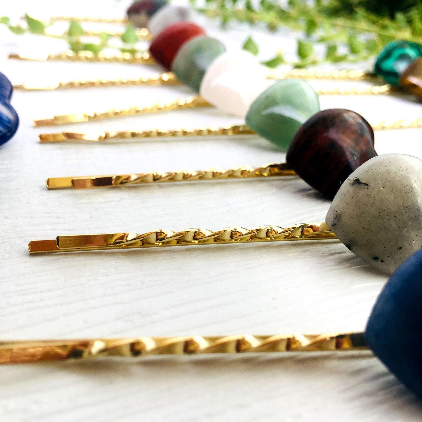 Natural crystal lovely hairpins