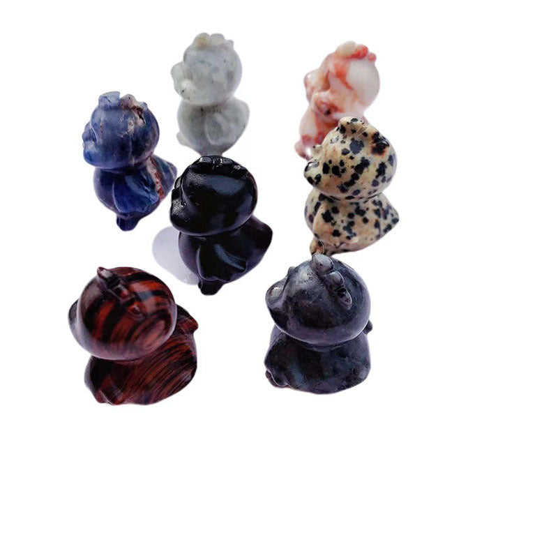 Cute Chicken Crystal Carvings Random 1set =7pcs,24mm*35mm