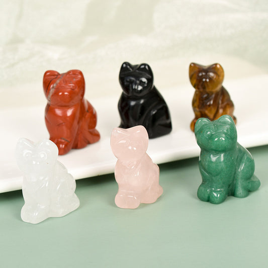 SmallCat Crystal Carving Random 1Set=6pcs,30mm*40