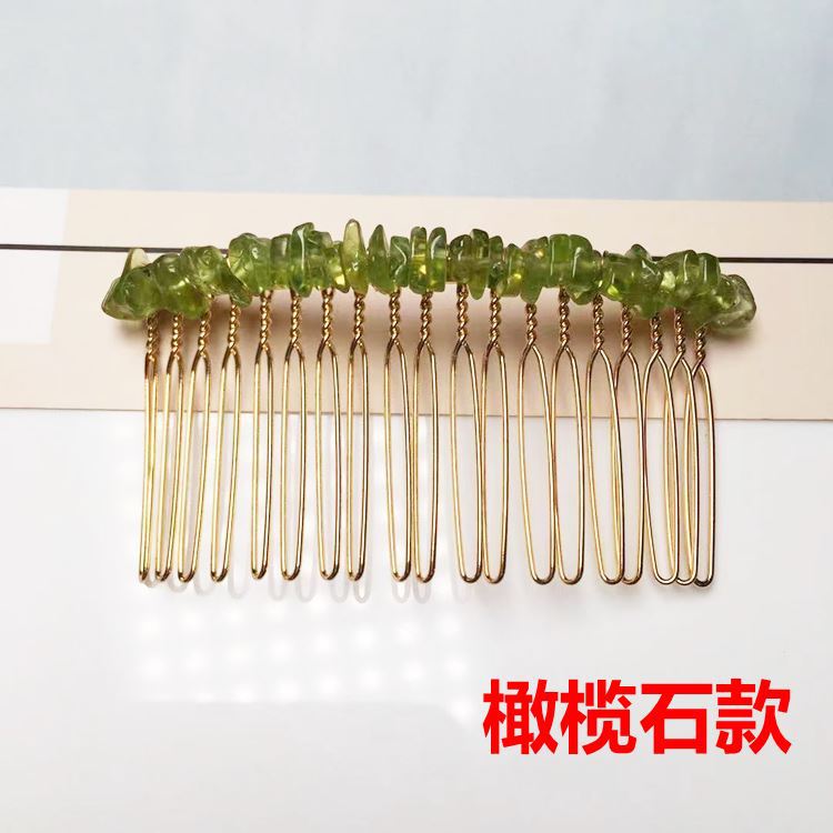 Natural crystal hairbrush headband tiara crown