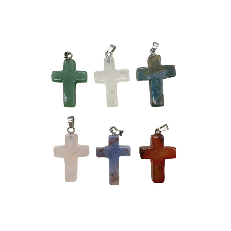 Cross Pendants Crystal Random 1Set=10pcs,18mm*28mm