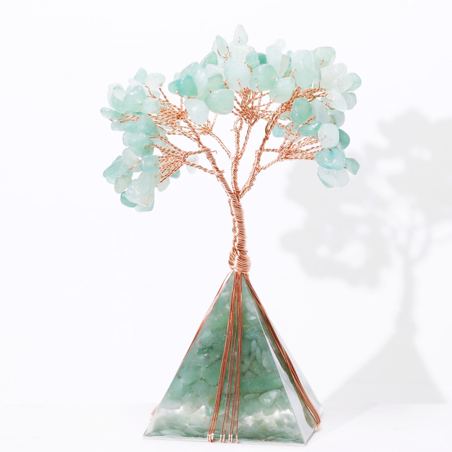 Fortune tree pyramid Crystal Carving,110*50*50mm