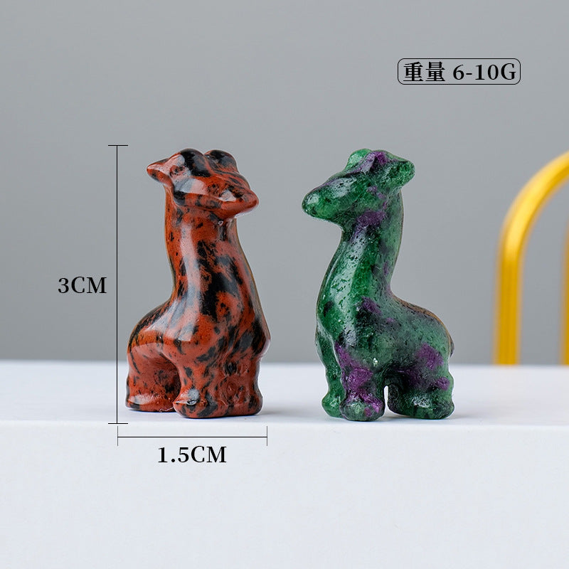 Giraffe Crystal Carving Random 1Set=10pcs,30mm*15