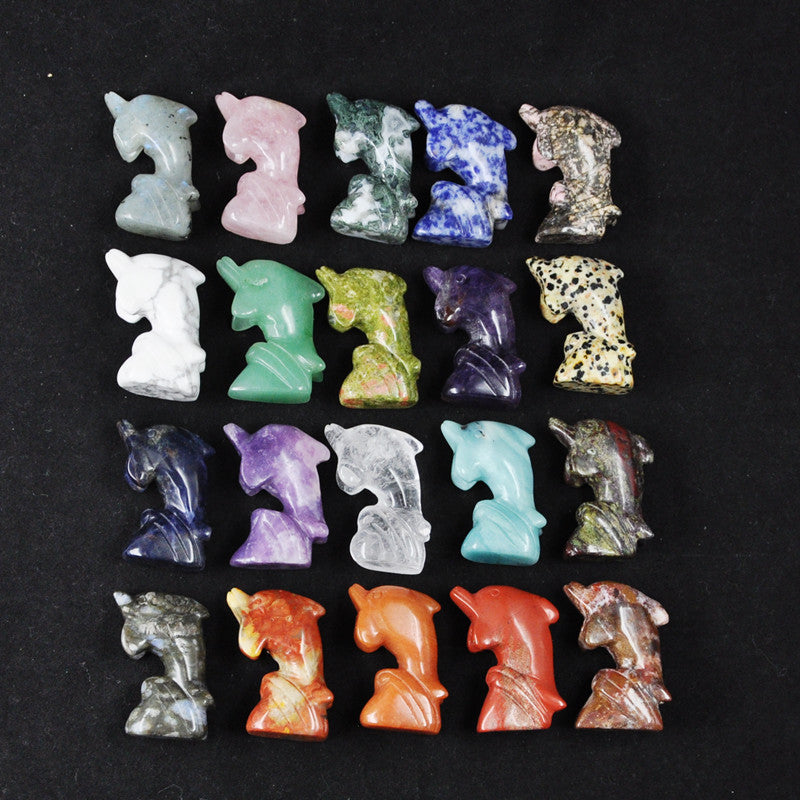 Natural Crystal Dolphin 5 pieces for sale