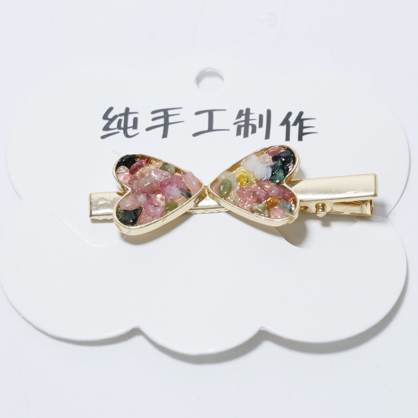 Crystal Love hairpin Random 1set = 4pcs,60*15*10mm