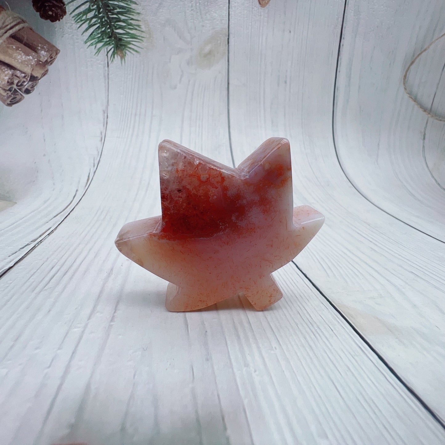 【USA ONLY】Moss agate maple leaf*1